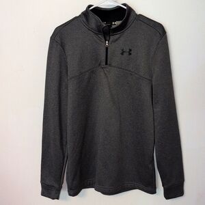Under Armour Fleece lined 3/4 zip pull over Grey, size Medium